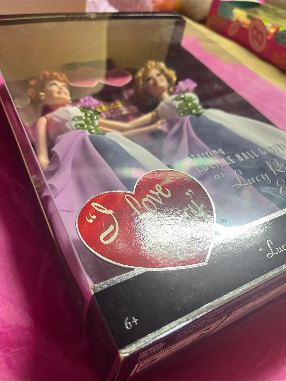 Mattel I Love Lucy Lucy & Ethel Friendship Doll Set in White, Lavender, Purple